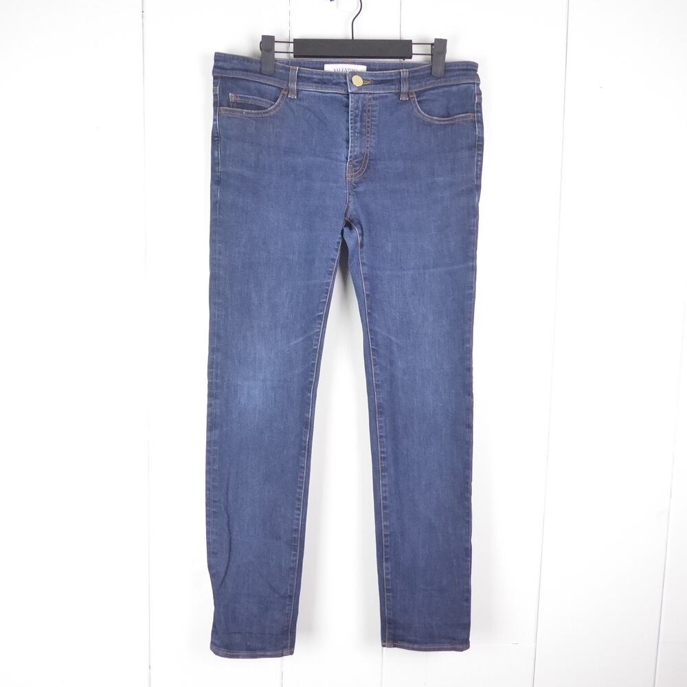 Valentino Jeans Womens SZ 30/28 Slim Fit Straight Leg Mid Rise Designer Luxury